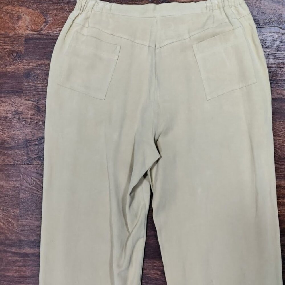 NWOT UbU I'll Be Me Lagenlook Artsey Layers Casual Trouser Pants Tan M/30 - Picture 4 of 9